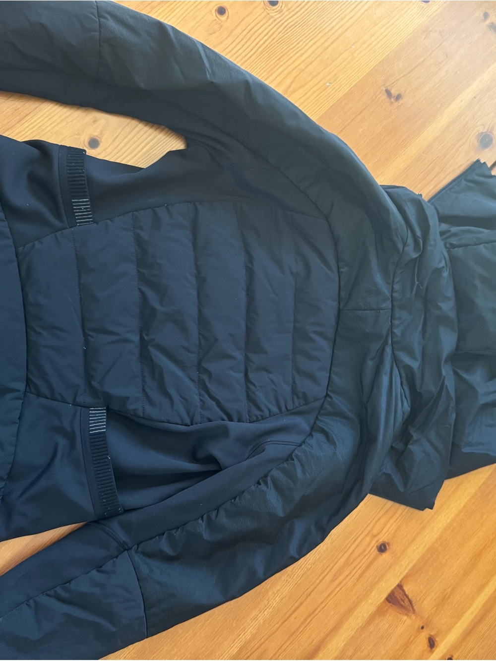 lululemon athletica Black Quilted Hooded Puffer Jacket